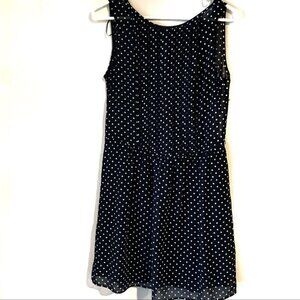 Zara Trafaluc Blue Dress Polka Dot Pleated Dress